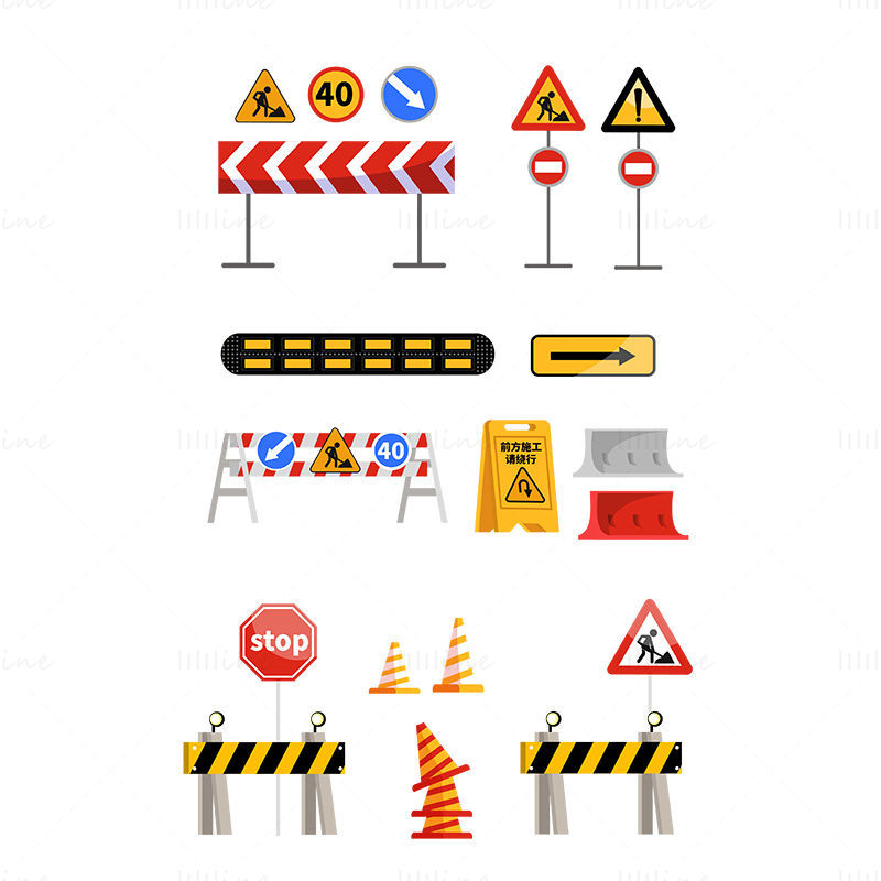 Vektor für Straßenbauzeichen