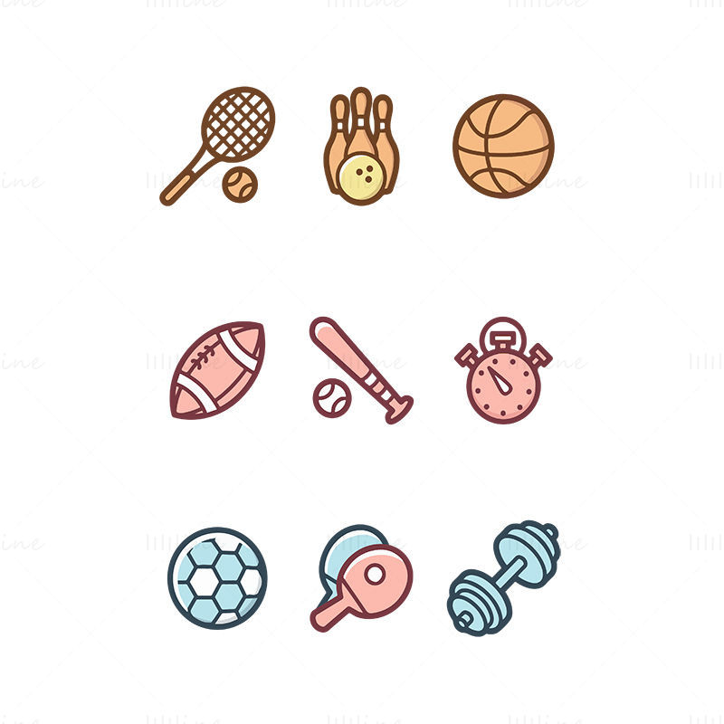 Flat sports vector icon