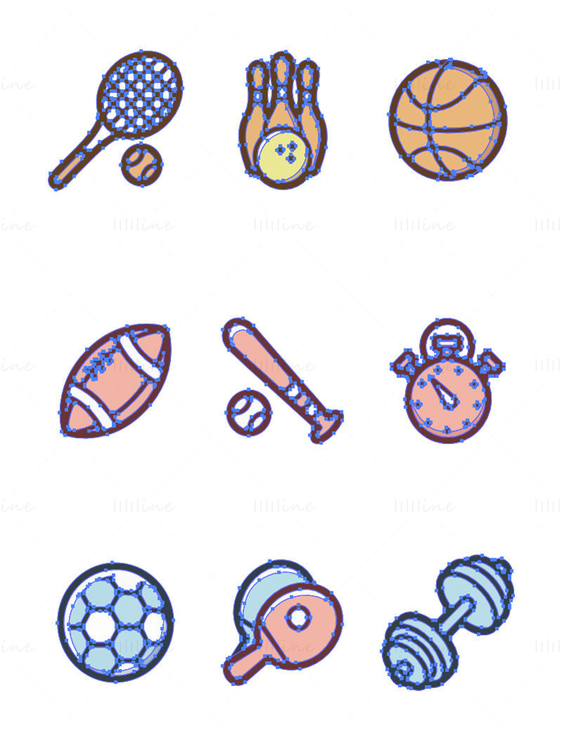 Flat sports vector icon