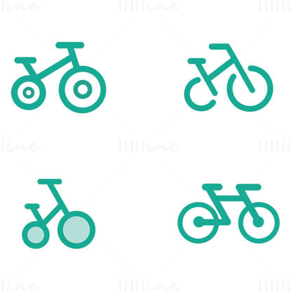 Bisiklet vektör satırı simgesi