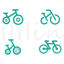 Bicycle vector line icon