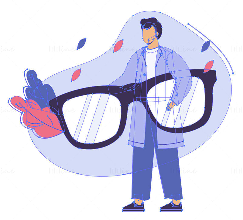 Ilustración de vector de gafas