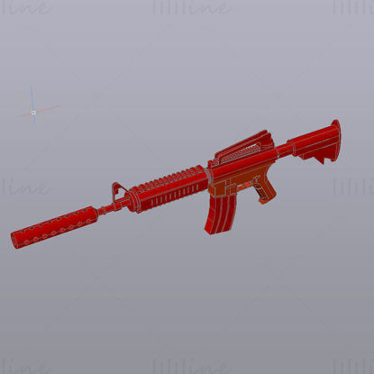 MP4 pistol CAD desen 3D