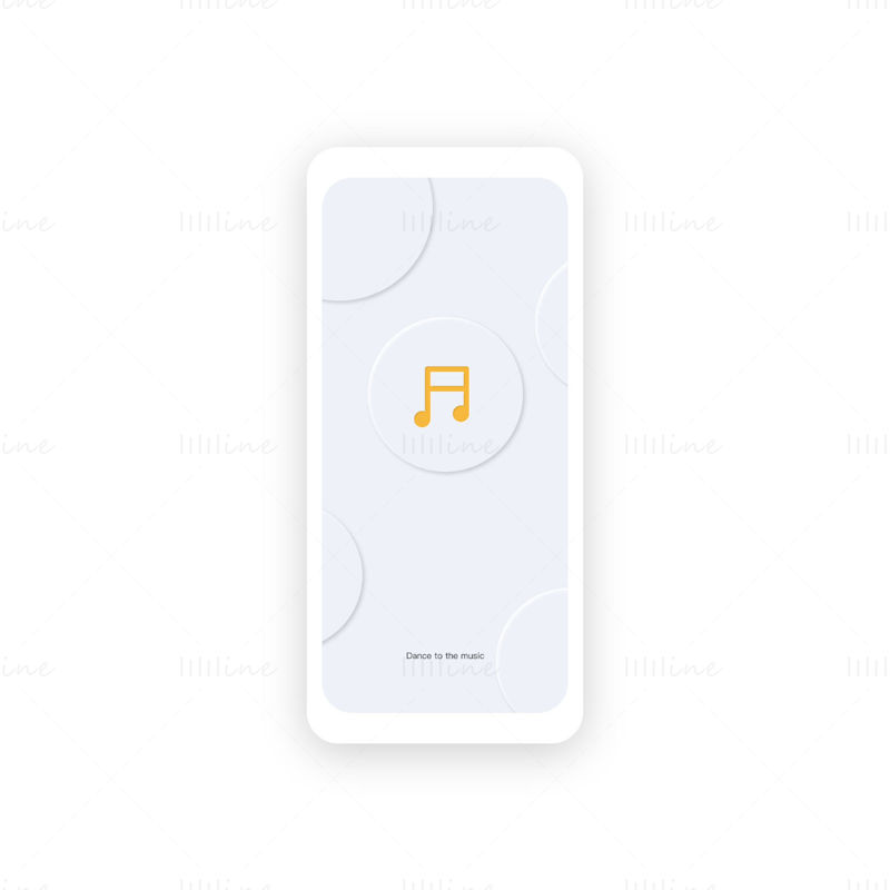 Șablon de design pentru aplicația muzicală