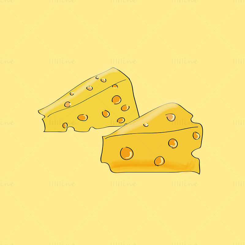 arte vetorial de queijo