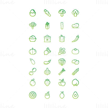 Agricultural products vector icons