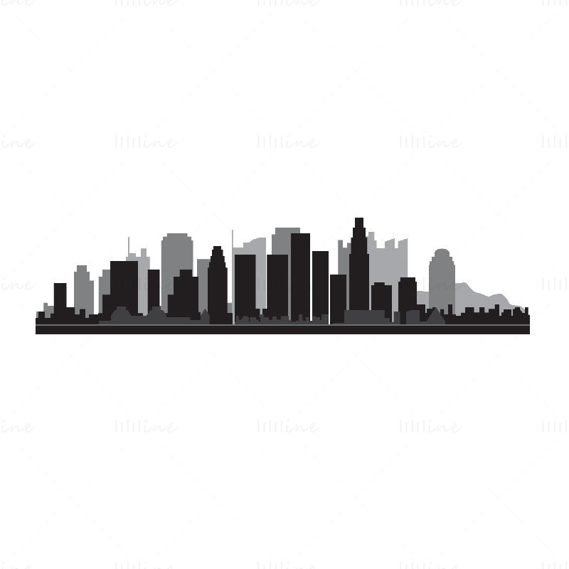 Vektor silhuete mesta Los Angeles