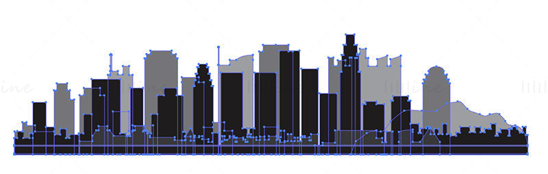 Los Angeles city silhouette vector