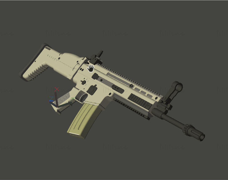 تفنگ CAD مدل سه بعدی