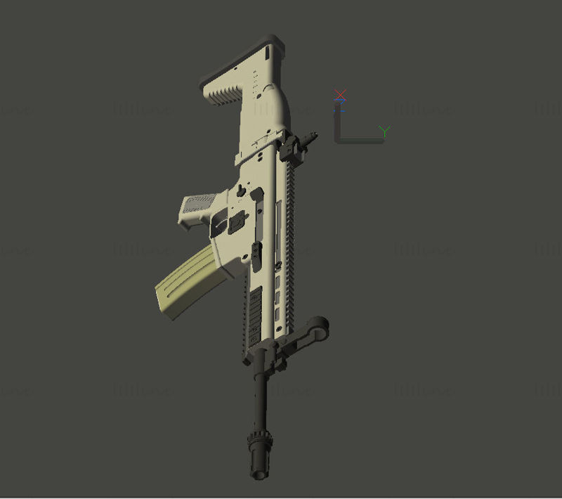 تفنگ CAD مدل سه بعدی