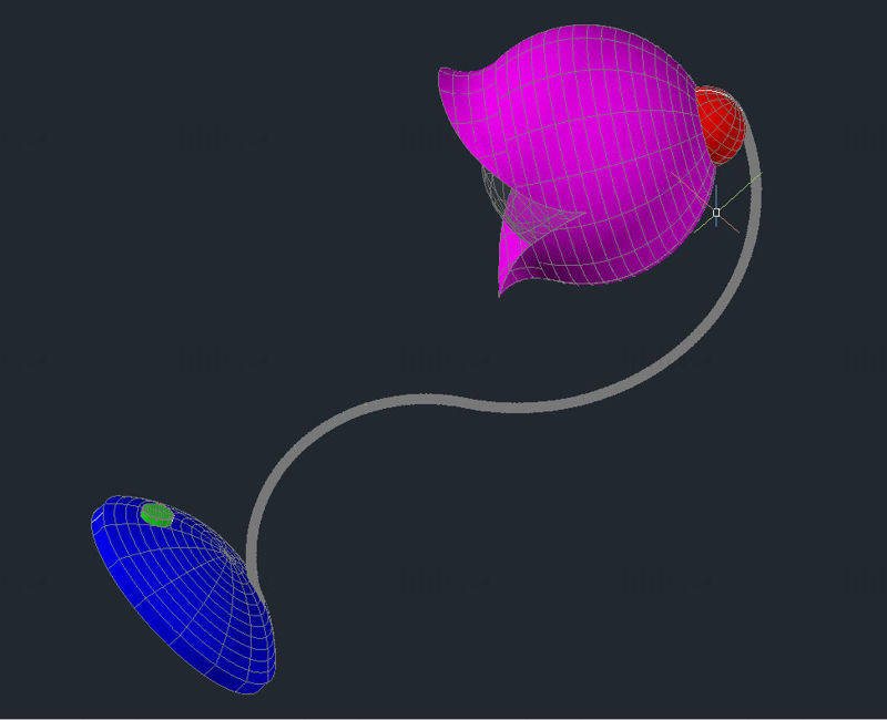 چراغ رومیزی مدل سه بعدی CAD