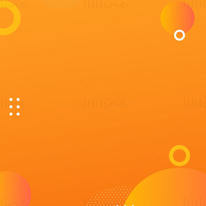 Orange geometric poster vector background