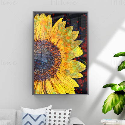 Pictură decorativă vectorială floarea soarelui