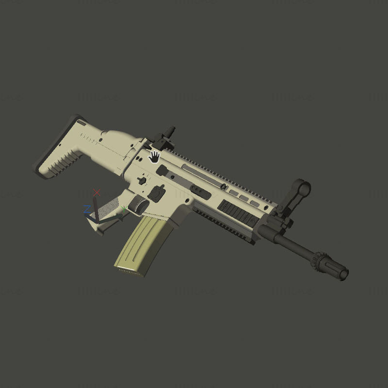 نموذج بندقية CAD 3D
