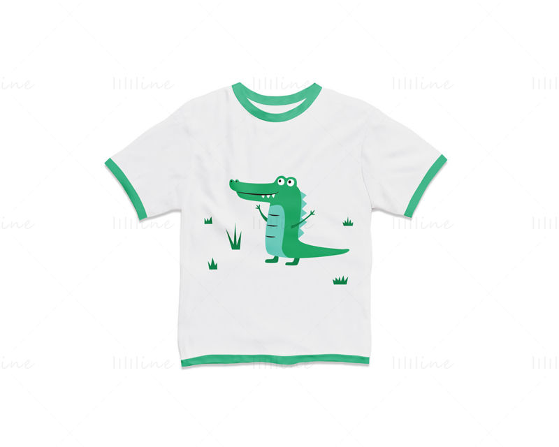 Ilustrator de vector crocodil verde