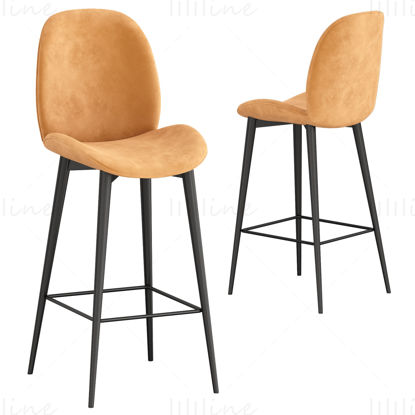 Danetti Clara barstool Chair 3D Model