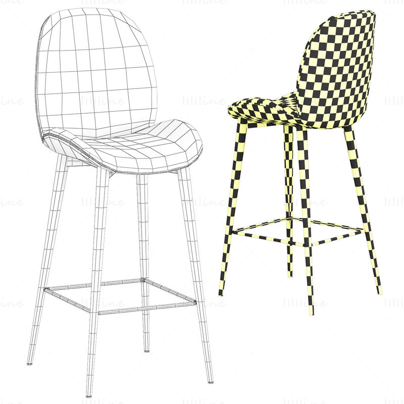 Danetti Clara barstool Chair 3D Model