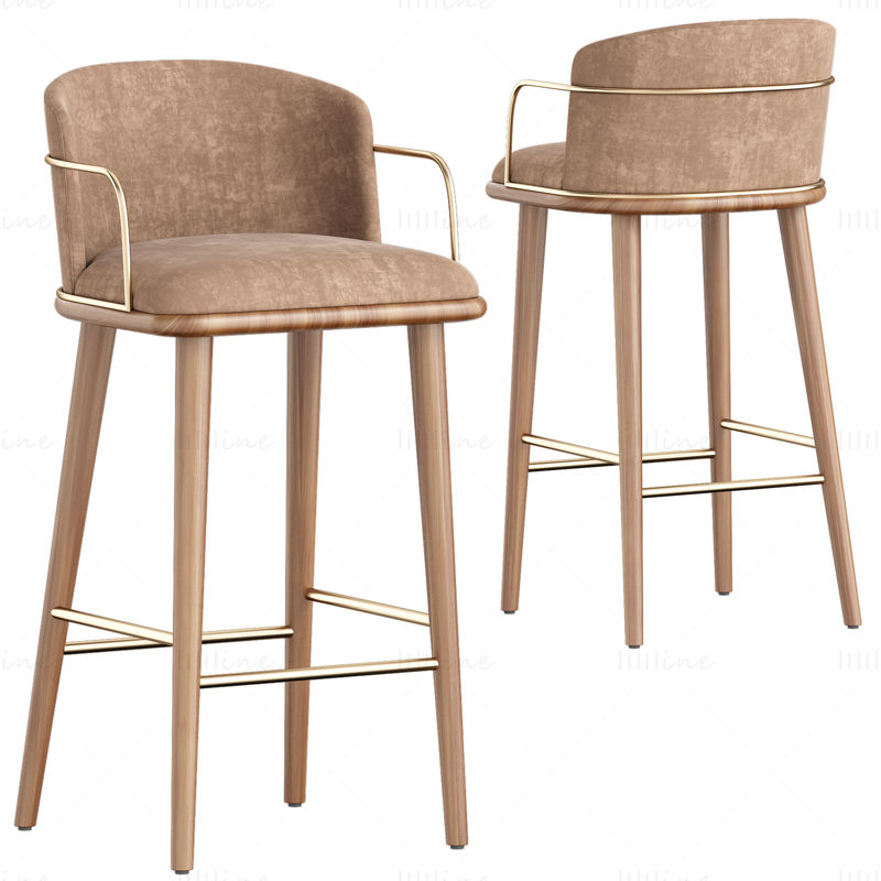 Parla Arven Bar Stool 3D Model