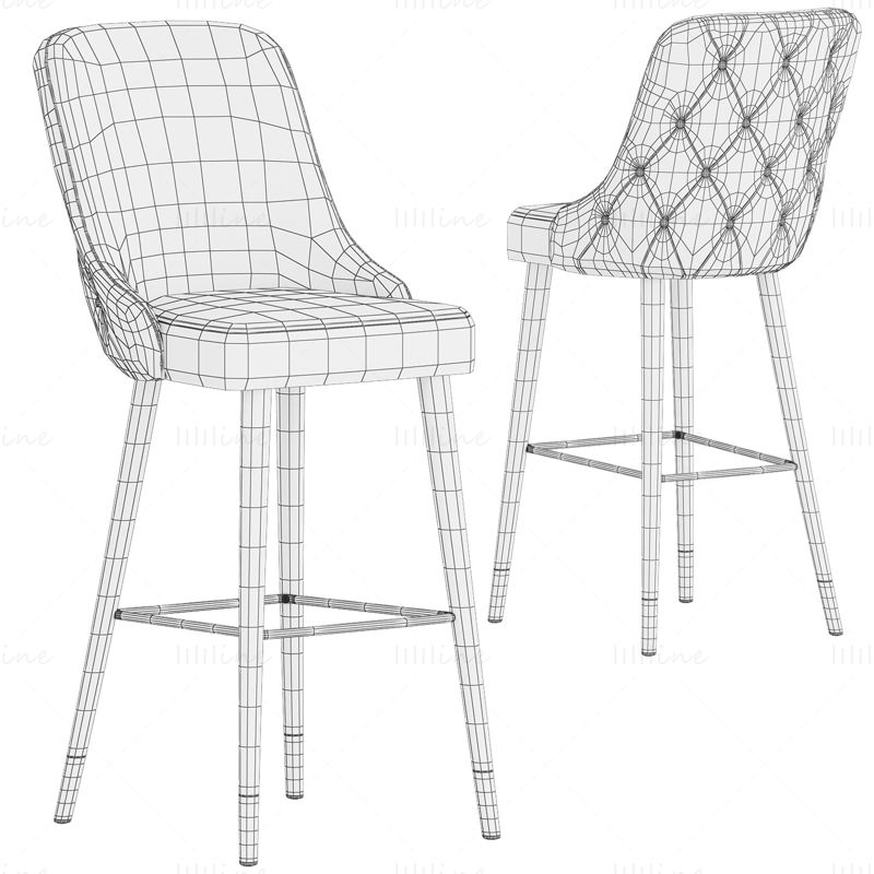 Lucia Bar Stool 3D Model