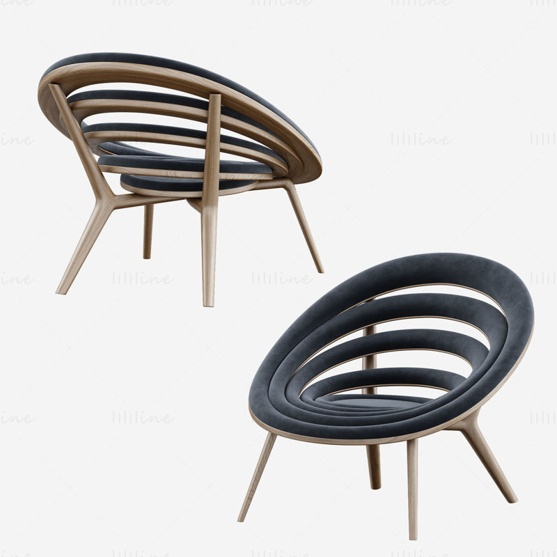 Sillón espiral de Dunelli modelo 3d