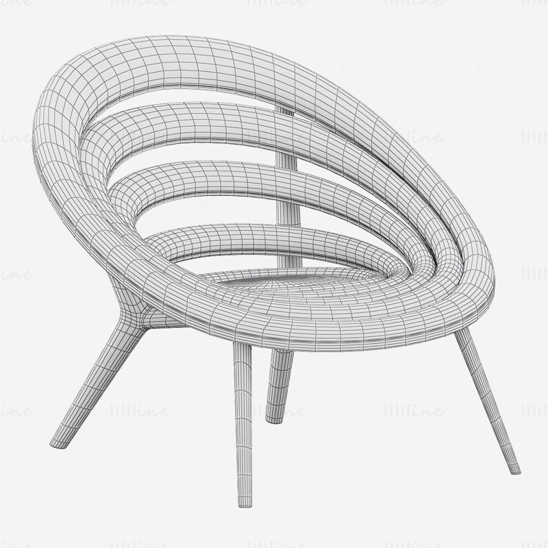 Sillón espiral de Dunelli modelo 3d