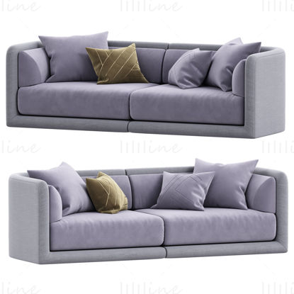 Sofa fendi house conrad sofa 3d model