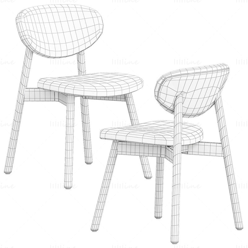 Silla BassamFellows OVOID modelo 3d