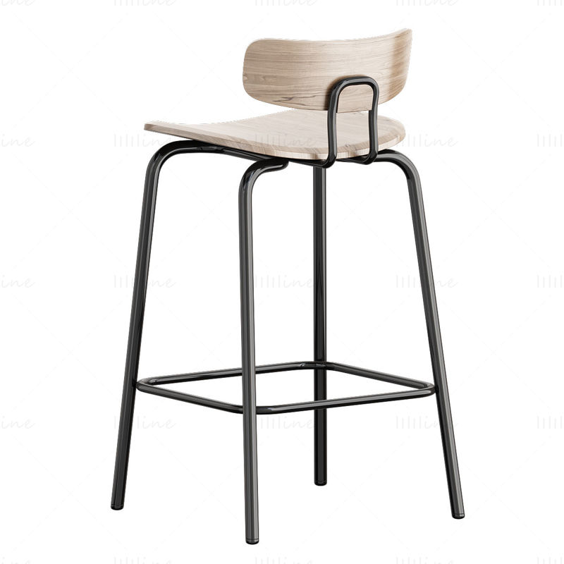 PERIOD OKITO BAR STOOL 3D MODEL