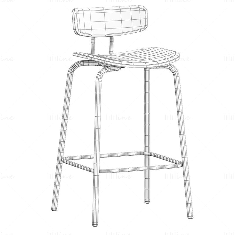 PERIOD OKITO BAR STOOL 3D MODEL