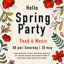 Spring Party Poster vector illustration