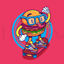 Burger cartoon character vector illustration