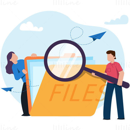 Searching vector illustration