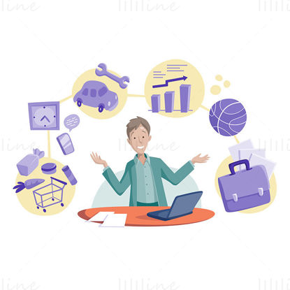 Busy schedule vector illustration
