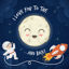 Smiling moon girl astronaut rocket vector illustration