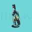 Forest in bottle vector illustration