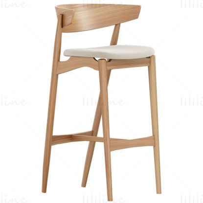 No 7 bar stool 3d model