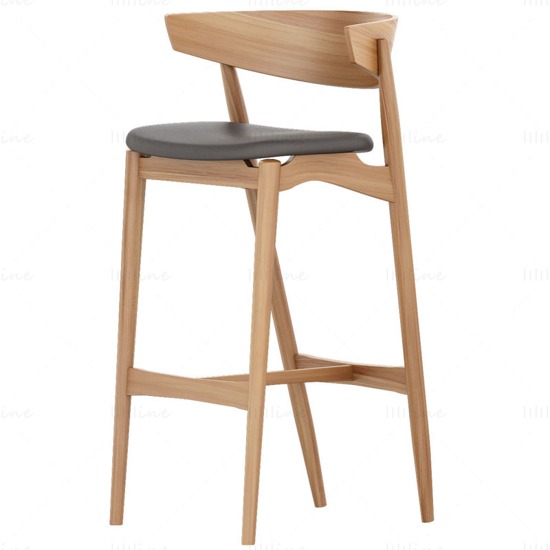 No 7 bar stool 3d model