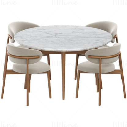 Oleandro dining set 01 by Calligaris 3d model