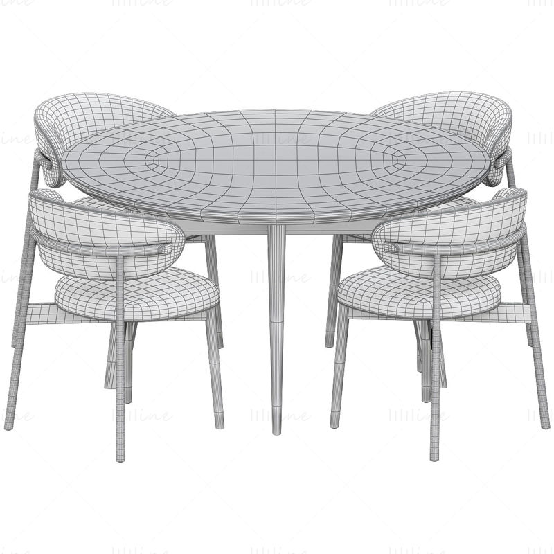 Oleandro dining set 01 by Calligaris 3d model