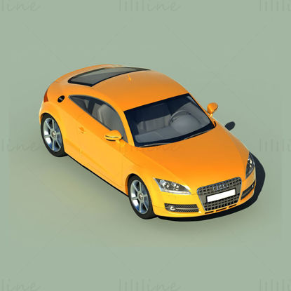 アウディTTスポーツカーの3Dモデル