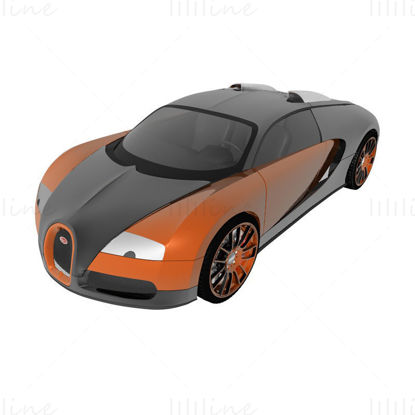 مدل بوگاتی ویرون خودرو ورزش 3D