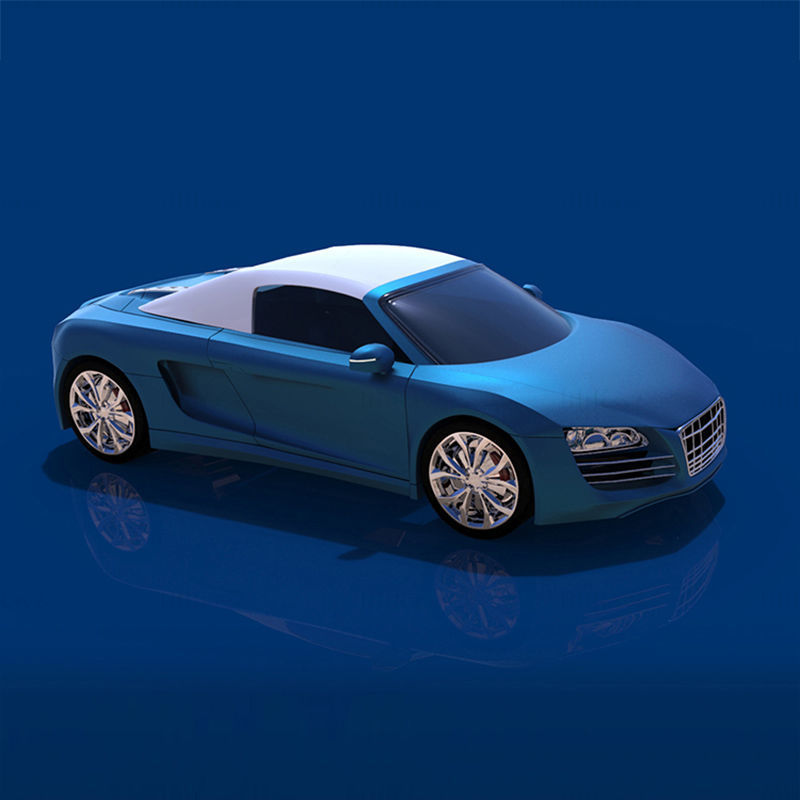 Modello 3D di auto sportiva