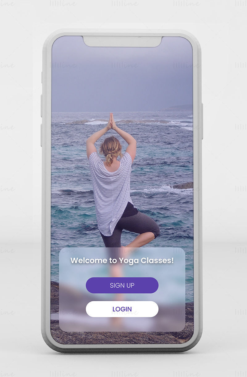 Yoga Uygulaması Kullanıcı Arayüzü Konsepti