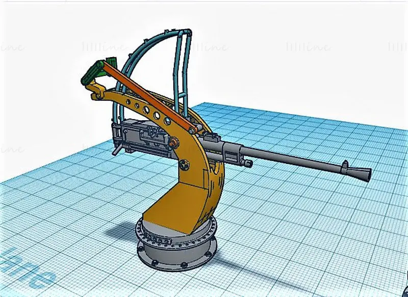 1-35 scale BREDA MOD 35 20MM AA GUN 3D Printing Model STL