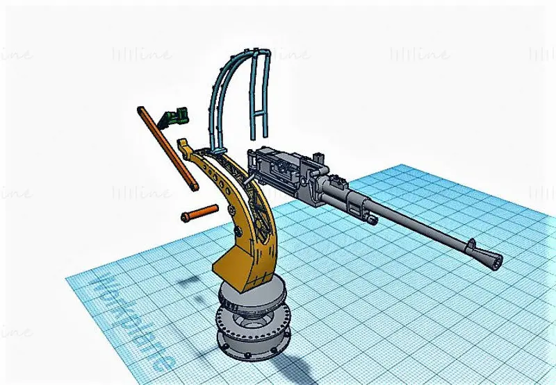 1-35 scale BREDA MOD 35 20MM AA GUN 3D Printing Model STL