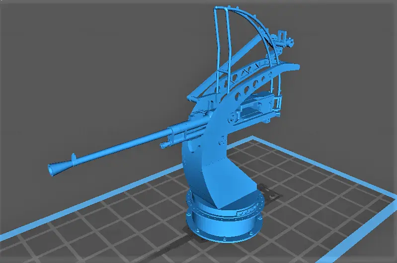 1-35 scale BREDA MOD 35 20MM AA GUN 3D Printing Model STL