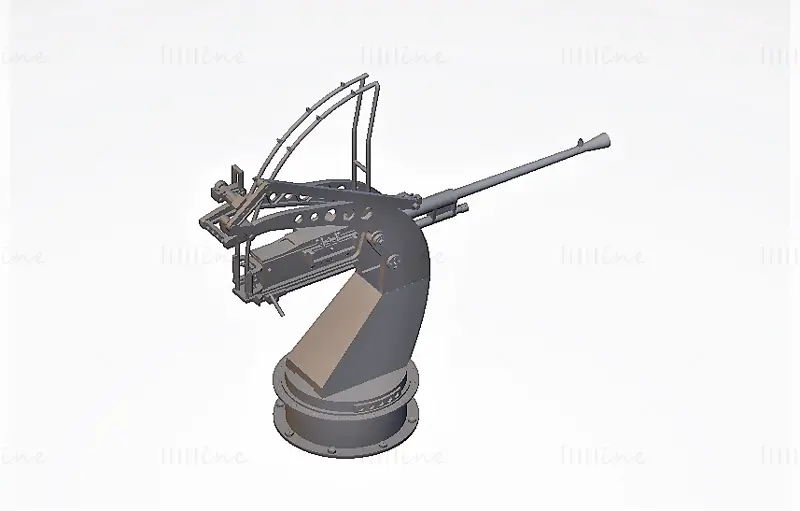 1-35 scale BREDA MOD 35 20MM AA GUN 3D Printing Model STL