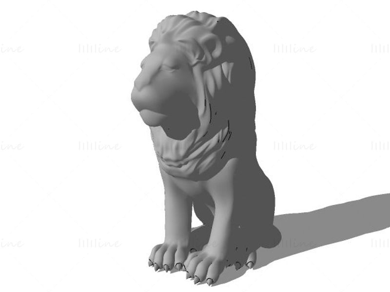 10 modelli di schizzi di sculture di leoni in pietra con elementi cinesi