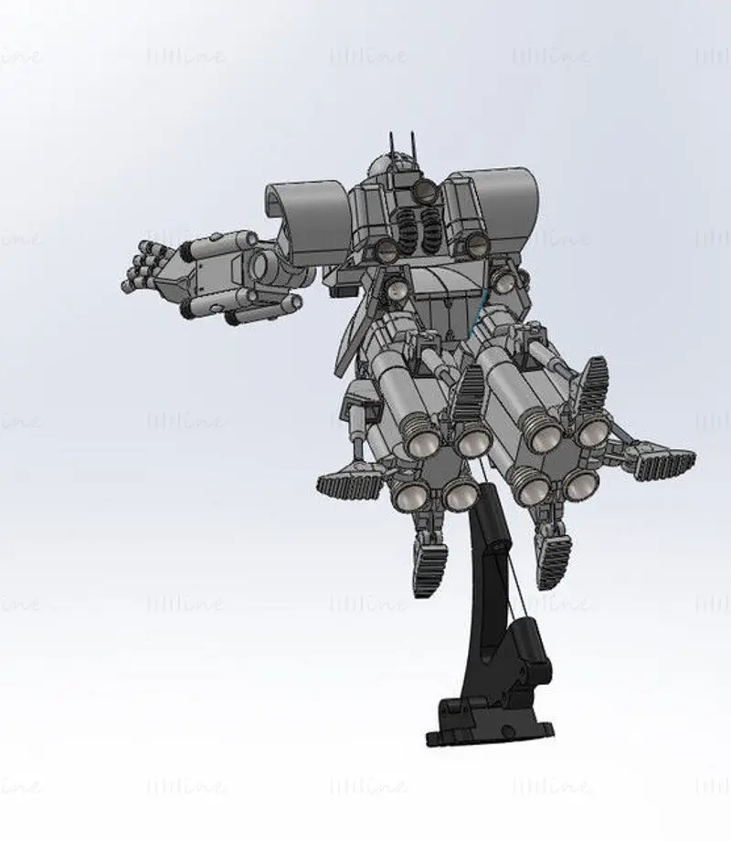 1:48 MSN-01 Psycommu Test High Mobility Type Zaku II ver. Thunderbolt IGS STL file