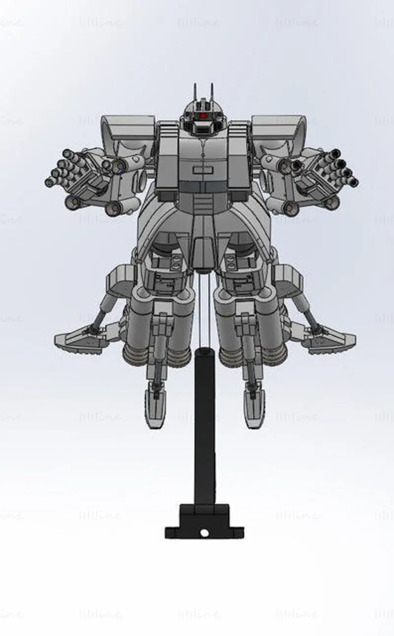 1:48 MSN-01 Psycommu Test High Mobility Type Zaku II ver. Thunderbolt IGS STL file